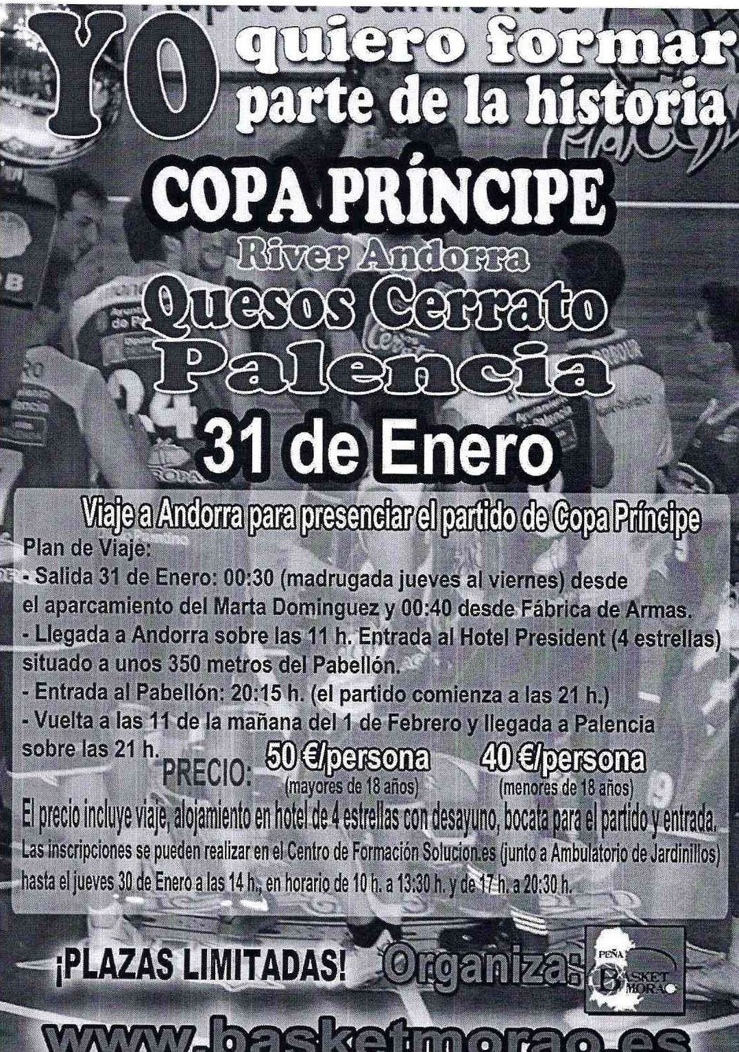 Promoción de la Copa Príncipe 2014 de la Peña Basket Morao